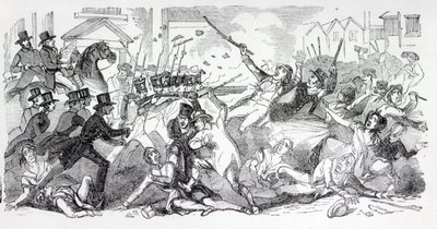 Plug Plot Riot in Preston, illustration from 